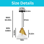 1 Light hanging light gold kitchen island light  glass, metal pendant light