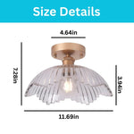 Modern bulb light glass lighting fixtures clear Living Room light