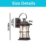 2 Pack porch light fixtures bronze wall sconce thick metal wall lights