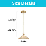 3 Pack hanging lamp gold kitchen lights glass, metal pendant light