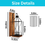 Dining room candle holders dark brown candle sconce glass, metal, wood wall candle stands