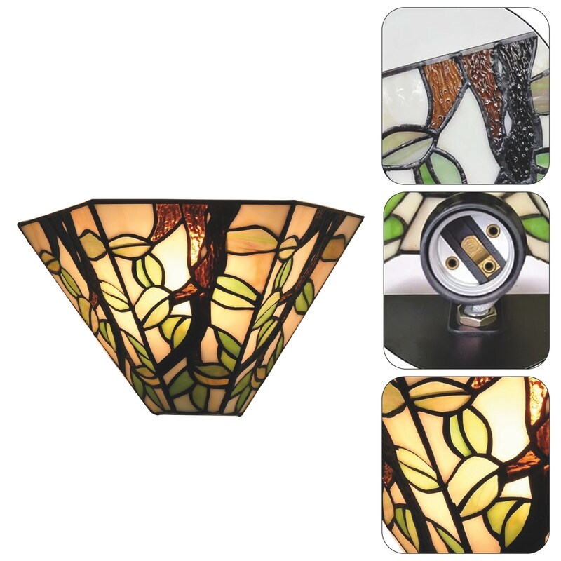 1-Light Vintage wall sconce black hallway lights glass, metal kitchen lights