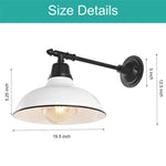 1-Light Wall sconce white, black porch lights metal light fixtures