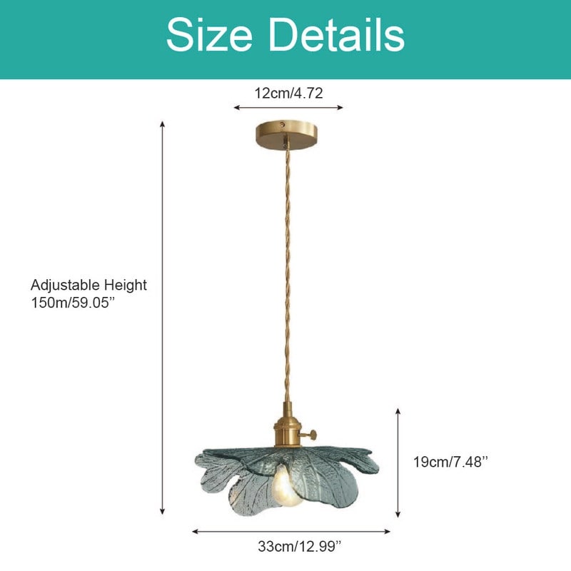 1-Light light fixture dark green kitchen light Brass, glass pendant light
