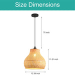 1-Light pendant light black hangable light Bamboo island lights