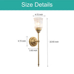 1-Light sconce lights gold wall lights glass, metal light fixture