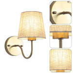 1 Pack Modern sconce light gold hallway lights metal & linen light fixture