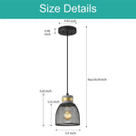 1-Pack hanging light black island lights metal pendant light