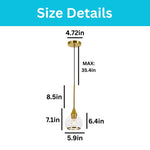 1-light pendant light cast glass kitchen island gold ceiling light