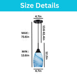3 Pack bulbs light black blue pendant light glass hanging light