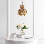 12 inch metal LED pendant light modern ceiling pendant light fixture with gold finish