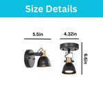 2 packs light fixture metal hallway ceiling lamps black brass living room light