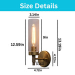 3.14”/8CM lighting and bulbs antique light fixture glass, metal wall sconce light