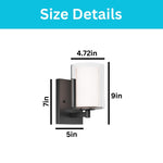 2 PCS all sconces glass bathroom light black wall light