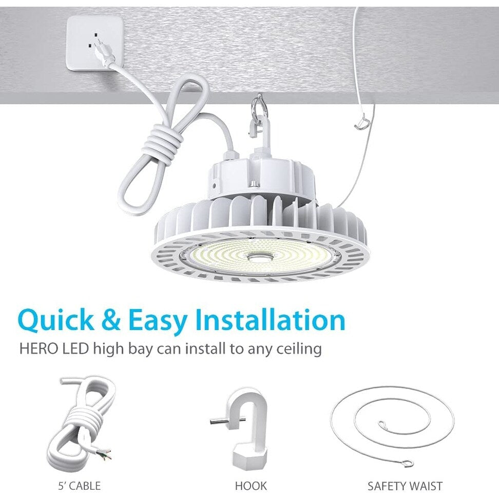 150W high bay LED light factory warehouse gym ceiling pendant light with hanging hook