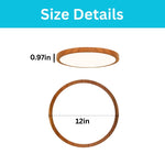 12 inch flush mount light plastic light fixture walnut ceiling light