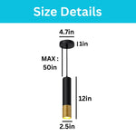 15W black light aluminum kitchen light gold pendant light