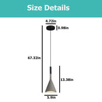 1 Light island lights black hangable light concrete pendant light