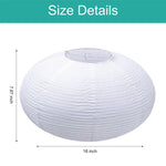 2- Pack lantern lights white paper light paper, metal decor lights