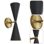 2-Head sconce lights black wall lights metal bedroom lights