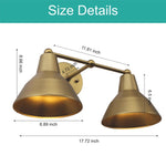 2 Lights light fixture gold sconce lights metal wall lights