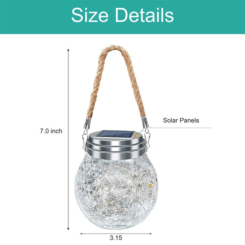 2 Pack LED solar light silver garden light stainless steel, glass christmas light