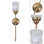 2-Pack bedroom lights gold sconce light glass, metal fixtures light