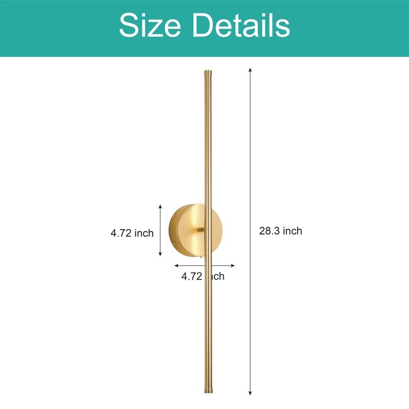 2 Pack sconce light gold wall light metal wireless light