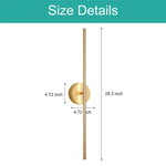 2 Pack sconce light gold wall light metal wireless light