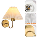 2-Pack sconce lights white+gold wall lights metal, fabric dining room lights