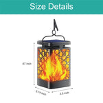 2 Pack solar light  black garden light plastic hanging light