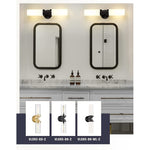 2 light black vanity wall light modern wall sconces with milk glass shade