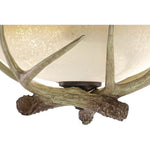 2 light rust antler ceiling light fixture classical semi flush ceiling lamp kit