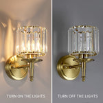 2 pack plug in wall light fixture LED crystal wall lighting bathroom indoor wall lamp