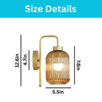 2 pack rechargeable bulb lights glass iron wall sconces Amber light fixture