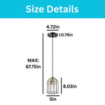 Modern kitchen island glass pendant light black gold hanging chandelier