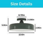 13-Inch ceiling lamp metal ceiling light green flush mount light