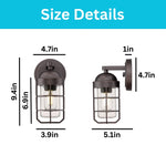 Farmhouse porch light metal wall light fixture oil rubbed bronze front door light