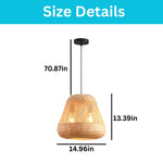 2 Light hangable light nature kitchen chandelier  bamboo pendant light