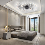 28 light Modern LED ceiling lamp with remote control acrylic semi flush mount lighting with 3 Color/3000-6500K