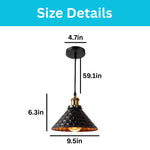 Retro bedside fixture iron island lighting black hanging pendant