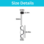 18W bulb light black kitchen island lamp aluminum  pendant light