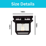 1 light shade lamp metal ceiling light bronze sorrell flush mount light