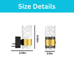 2 pack led lights acrylic dimmable light gold ring bathroom light