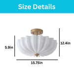 3-Light bulbs light milk glass metal light fixture gold ceiling light