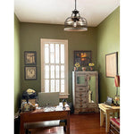 3 Light Industrial Chandelier Farmhouse Wood Cage Pendant Light