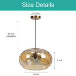 3-Light hanging lights gold kitchen island lights glass meta pendant lighting