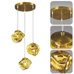 3 Light pendant lights gold island lights glass, metal drop lights