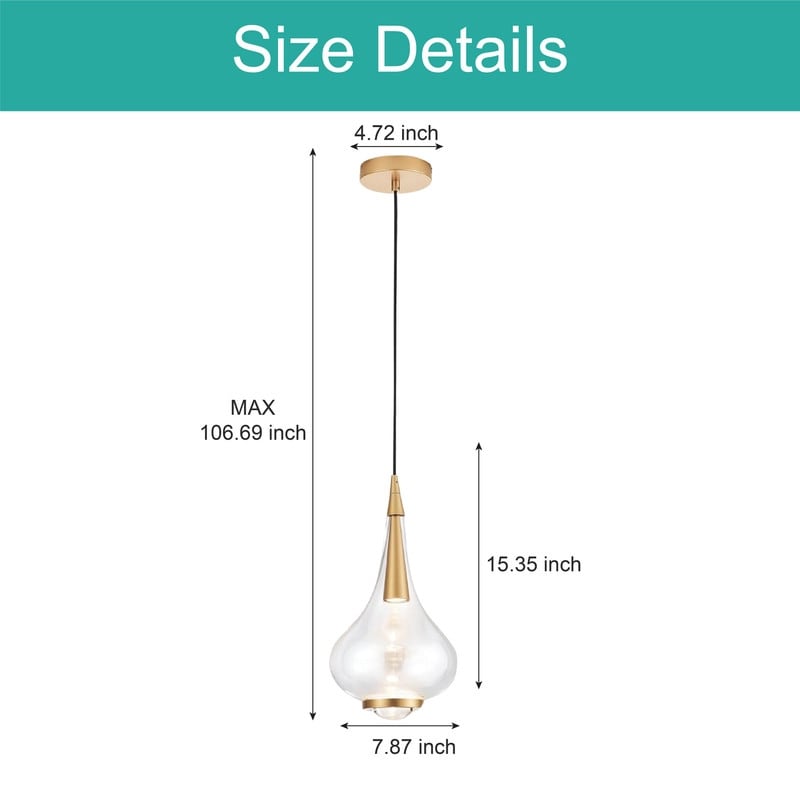 3-Light porch lights gold pendant lighting Iron and crystal dining room lights