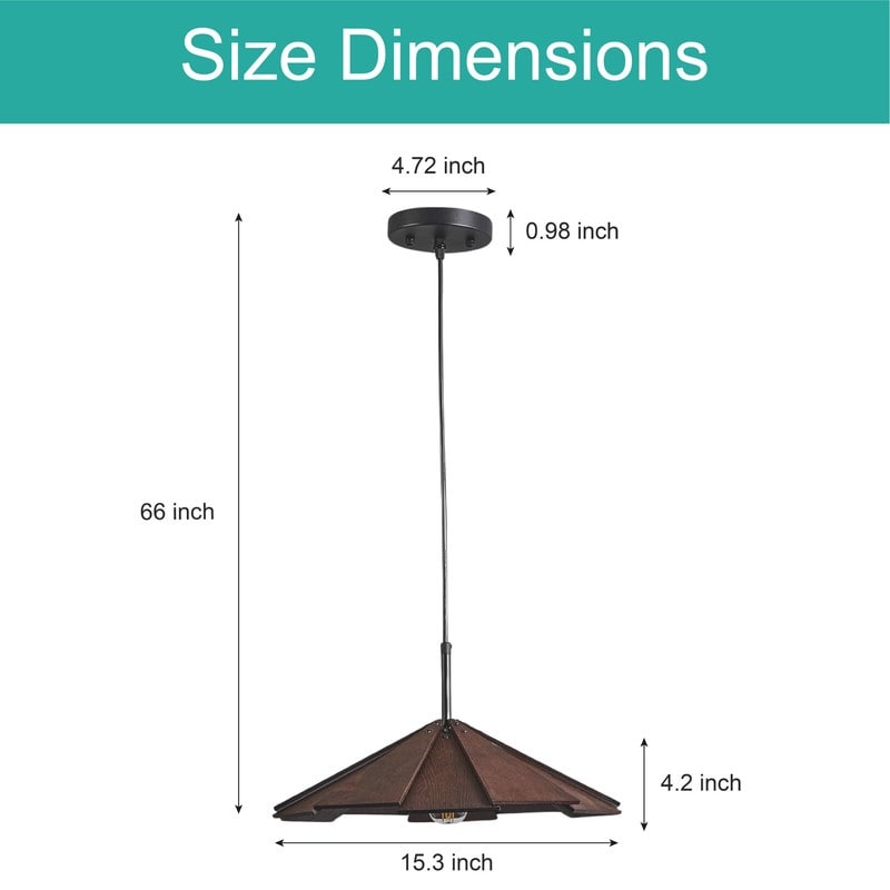 3-Pack kitchen light black pendant light wood dining lights
